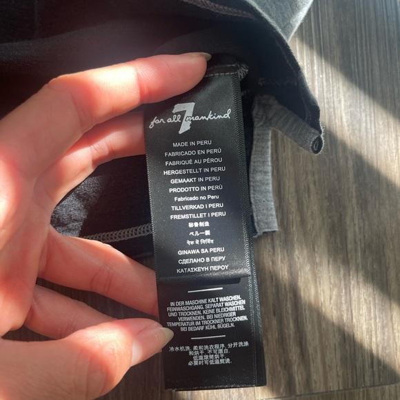 7 For All Mankind Luxe Light Gray Long Sleeve Shirt - Picture 5 of 10